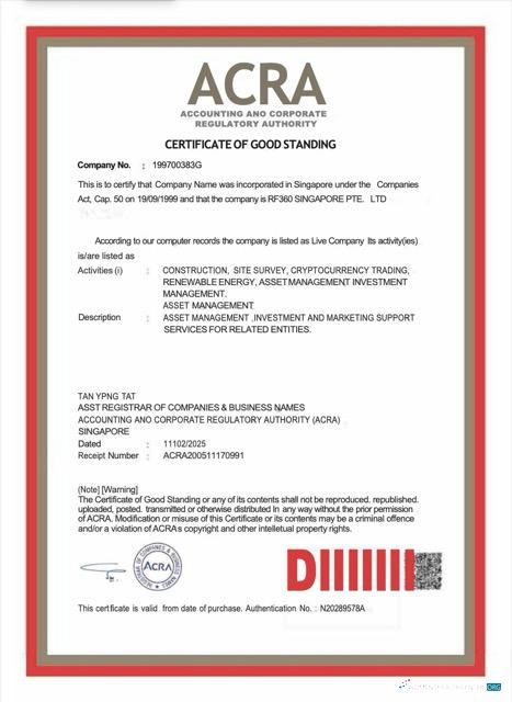 Download Singapore certificate of good standing Word and PDF template Photoshop template